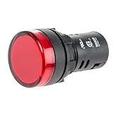 CABLEPELADO Luz piloto indicadora LED de 30 mm | Luz piloto LED para paneles de control | Tamaño del Orificio de Montaje 30 mm | LED Rojo