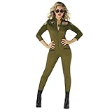 Morph Costumes Disfraz Aviador Mujer, Disfraz Piloto Avion Mujer, Disfraz Piloto Mujer. Disfraz Militar Mujer, Disfraz Aviadora Mujer,...