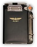 Design4Pilots - Piernógrafo 'Piccolo Profi' A6, noir / Pilot Kneeboard-Organizer