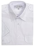 Maan Store Camisas de piloto de manga corta para hombre, camisa de conductor de autobús de seguridad con dos bolsillos delanteros, blanco,...