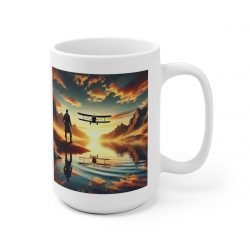 Taza Inspiradora con Paisaje de Aviación 