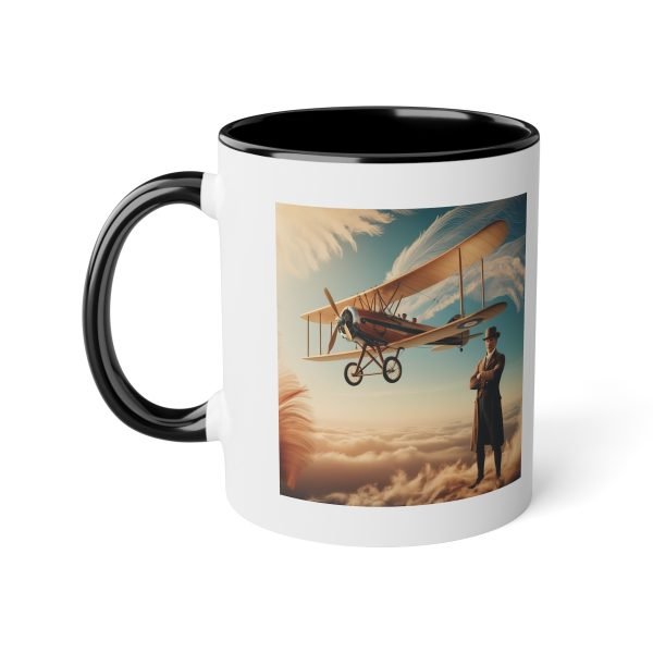 Taza Vintage de Aviación - Biplano Histórico en los Cielos - Imagen 2