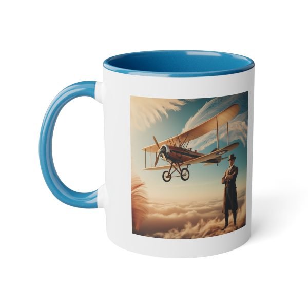 Taza Vintage de Aviación - Biplano Histórico en los Cielos - Imagen 7