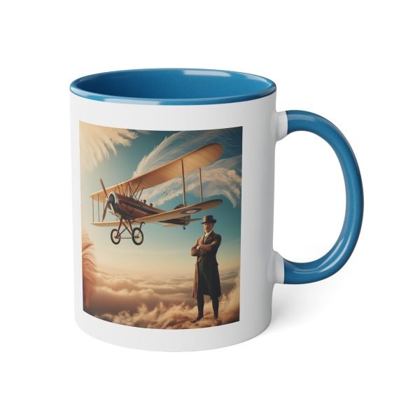 Taza Vintage de Aviación - Biplano Histórico en los Cielos - Imagen 8