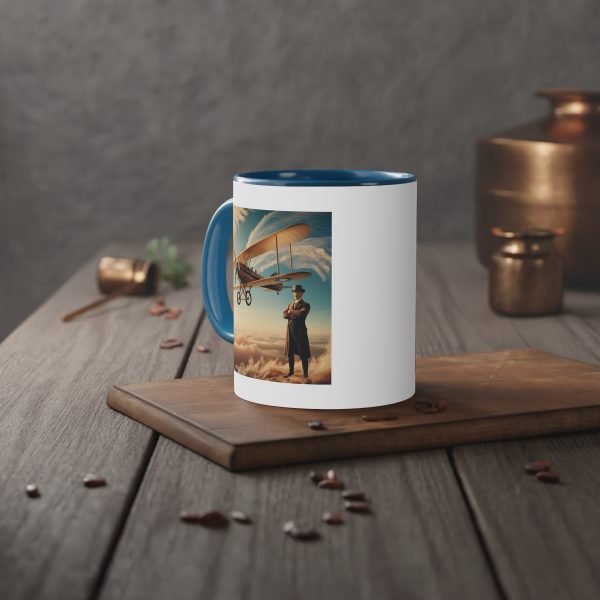 Taza Vintage de Aviación - Biplano Histórico en los Cielos - Imagen 9