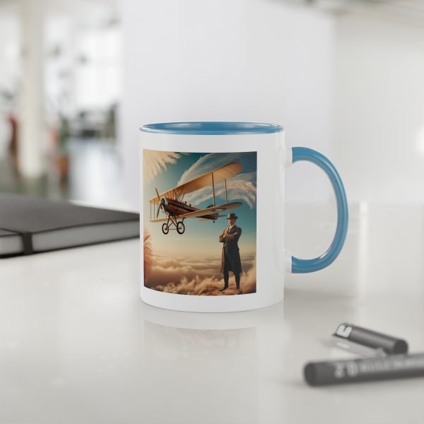 Taza Vintage de Aviación - Biplano Histórico en los Cielos - Imagen 10