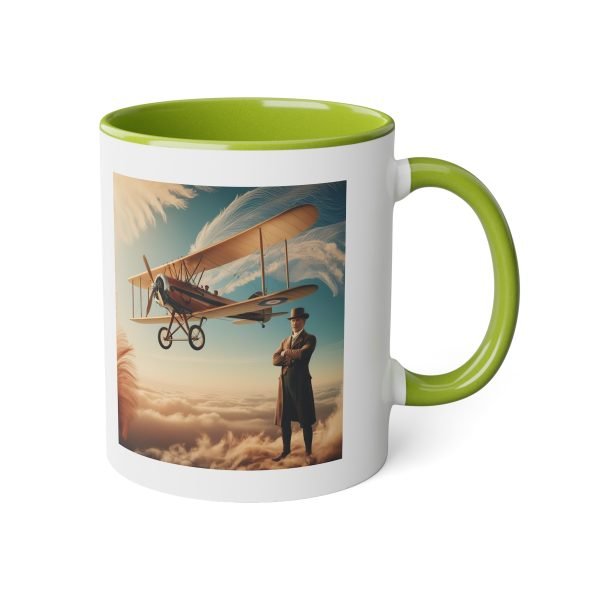 Taza Vintage de Aviación - Biplano Histórico en los Cielos - Imagen 13
