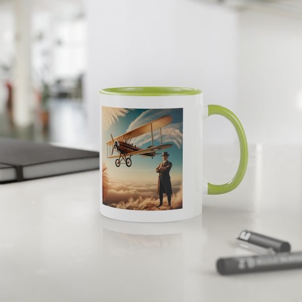 Taza Vintage de Aviación - Biplano Histórico en los Cielos - Imagen 15
