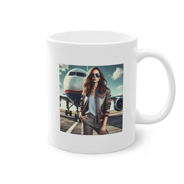 Taza Estilizada con Pilota y Avión Moderno - Inspiración y Aventura - Imagen 3