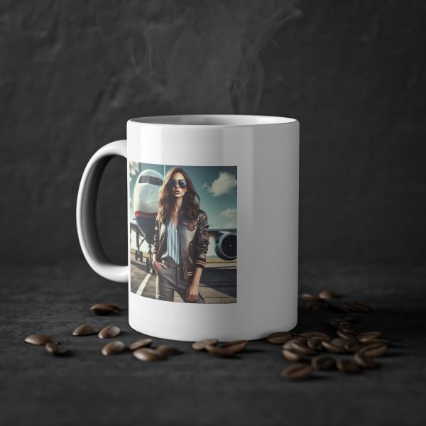 Taza Estilizada con Pilota y Avión Moderno - Inspiración y Aventura - Imagen 7